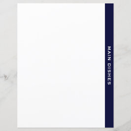 Kochbuch-Division | Marine und Weiß | Hauptgericht