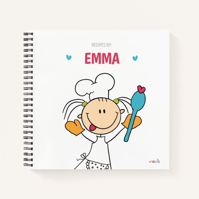 Kochbuch für personalisierte Kinder Notizbuch (Vorderseite)