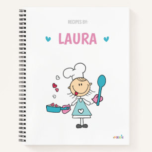 Kochbuch für personalisierte Kinder Notizbuch