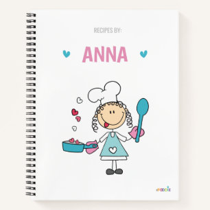 Kochbuch für personalisierte Kinder Notizbuch