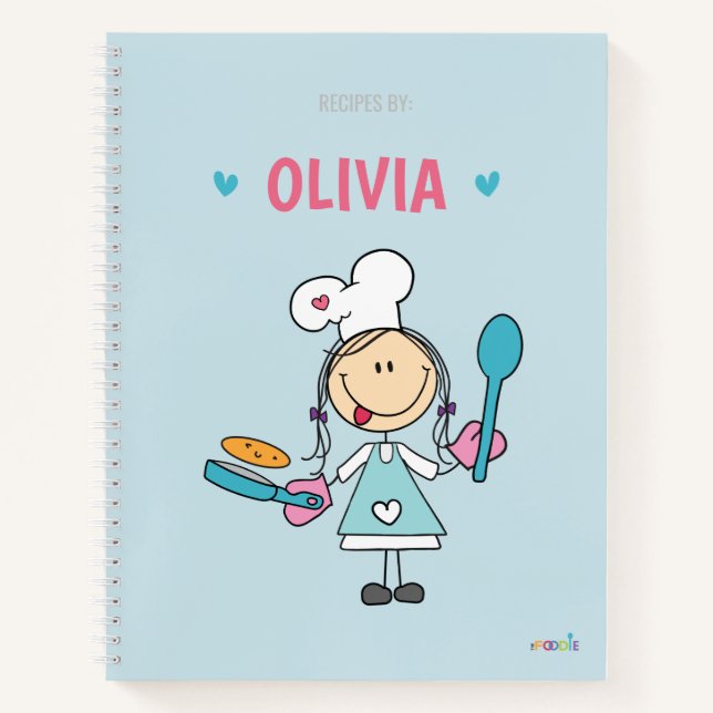 Kochbuch für personalisierte Kinder Notizbuch (Vorderseite)