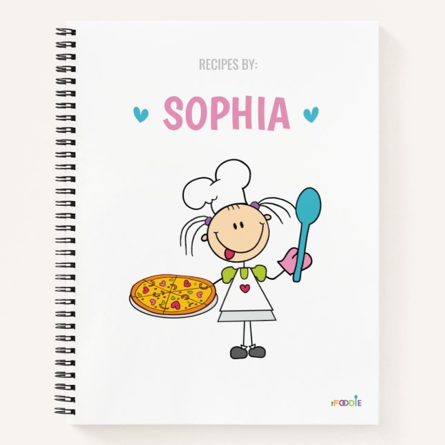 Kochbuch für personalisierte Kinder Notizbuch (Vorderseite)
