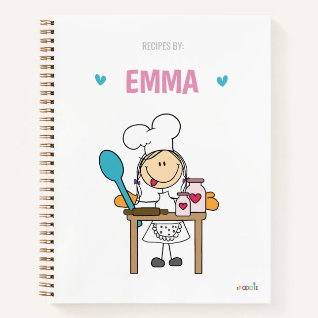 Kochbuch für personalisierte Kinder Notizbuch (Vorderseite)