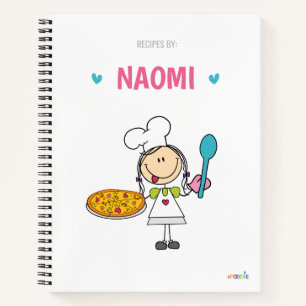Kochbuch für personalisierte Kinder Notizbuch