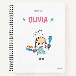 Kochbuch für personalisierte Kinder Notizbuch