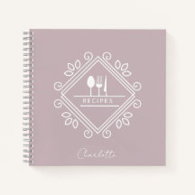 Kochbuch | Rezept-Notebook | Pasetbraune Mauve
