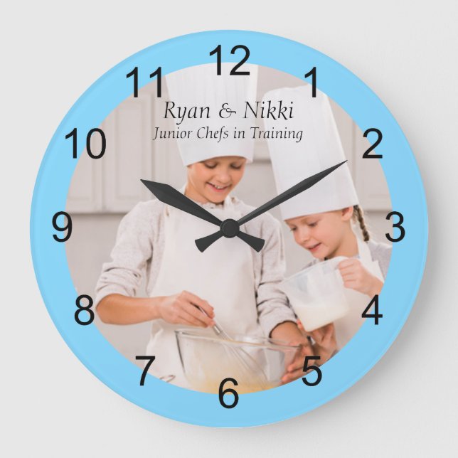 Köche in der Ausbildung der Wall-Uhr Große Wanduhr (Vorderseite)