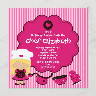 Kochen Backwaren Geburtstagsparty Einladung