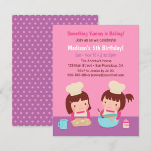 Kochen Backwaren Geburtstagsparty Einladungen