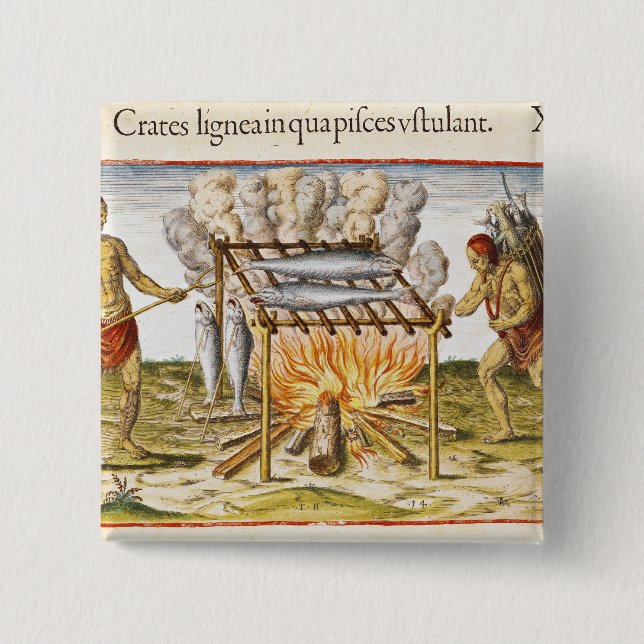 Kochen der Fische Button (Vorderseite)