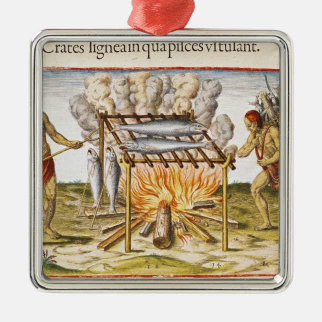 Kochen der Fische Ornament Aus Metall (Vorne)