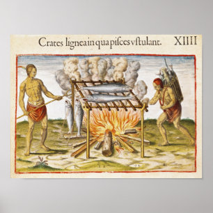 Kochen der Fische Poster