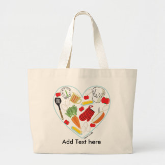 Kochen der Herz-Taschen-Tasche Jumbo Stoffbeutel