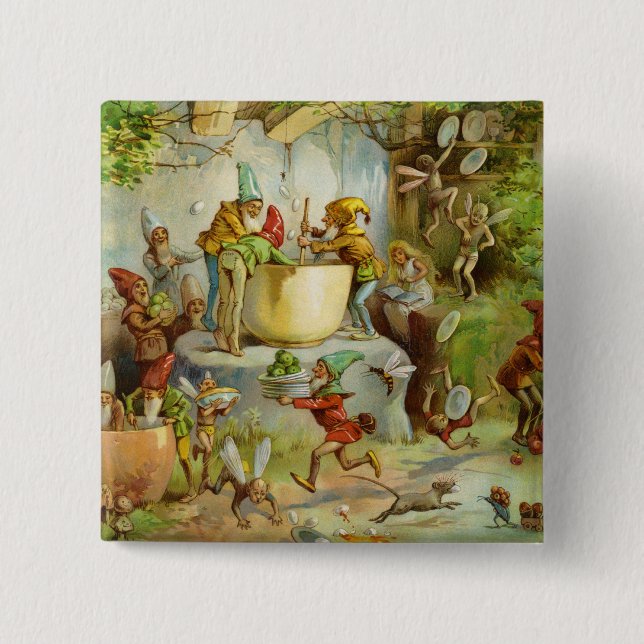 Kochen in der Küche Button (Vorderseite)