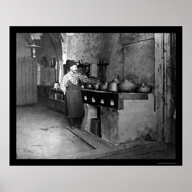 Kochen in Jerusalem, Palästina 1888 Poster (Vorne)