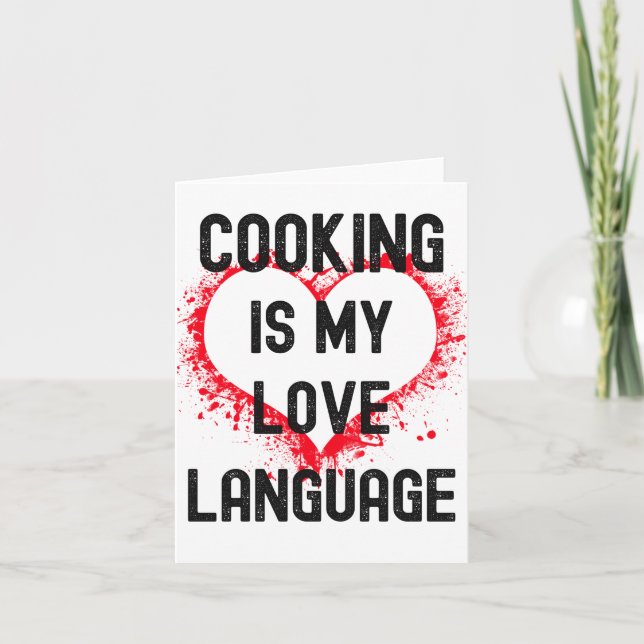 Kochen ist meine Liebe, Essen ist meine Liebe Lang Karte (Vorderseite)
