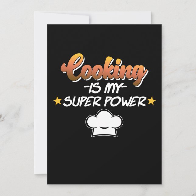Kochen ist meine Supermacht Koch Koch Küche Essen Dankeskarte (Vorderseite)