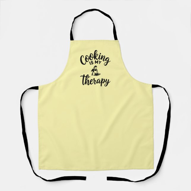 Kochen ist meine Therapie Schürze (Vorderseite)