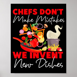 Kochen Koch Küche Chef Chefs Machen keinen Fehler Poster