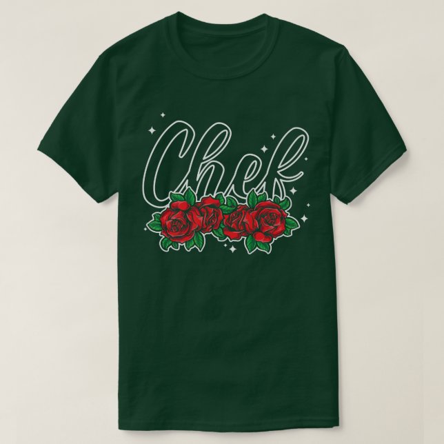 Kochen Koch Rose Blume Floral Küche Koch Koch T-Shirt (Design vorne)