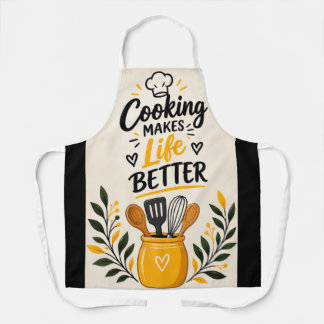 Kochen macht das Leben besser – modernes Küchensch Schürze