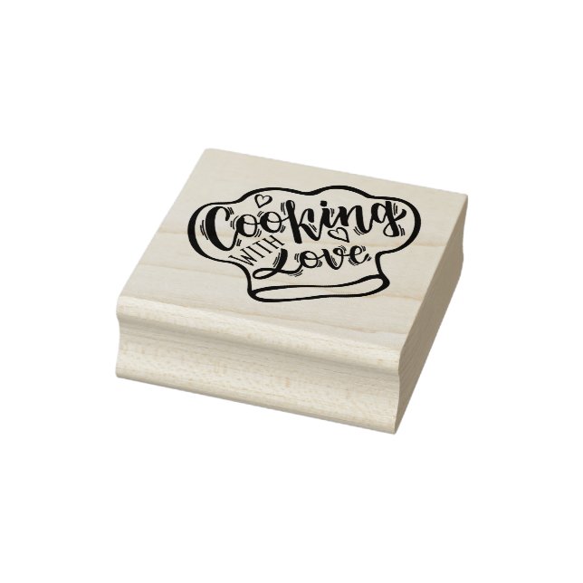 Kochen mit dem Hut des Liebe Koch Gummistempel (Stempel)