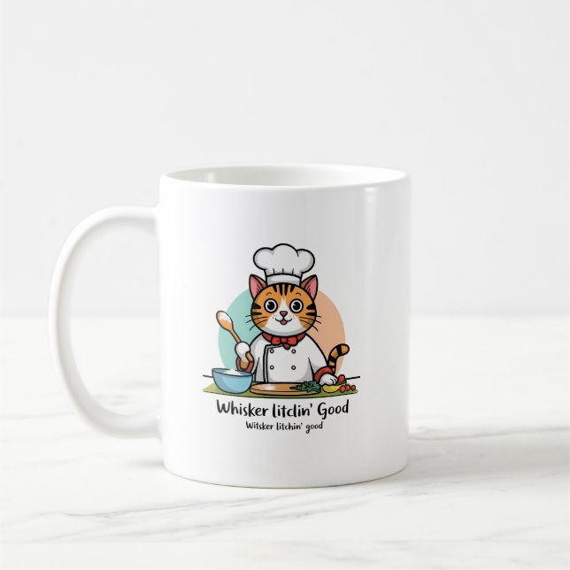 Kochen mit Katze - Koch Kitty Kaffeetasse (Links)
