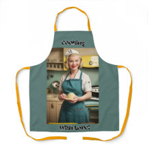 Kochen mit Liebe Blau Erwachsener Schürze Gelb Str