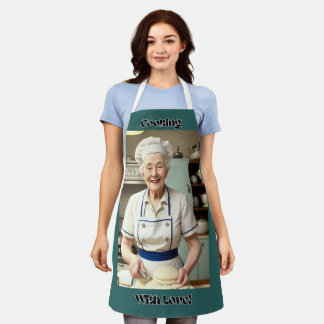Kochen mit Liebe Blue Adult Schürze