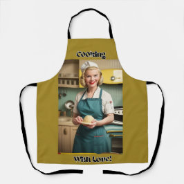 Kochen mit Liebe Olive Erwachsene Schürze Schwarze