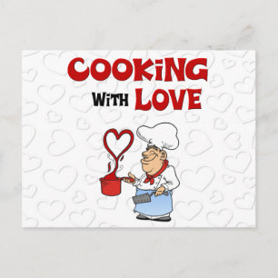 Kochen mit Liebe Postkarte
