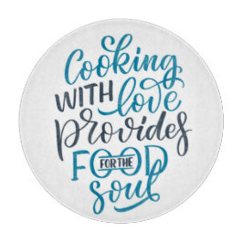 Kochen mit Liebe-Zitat Schneidebrett