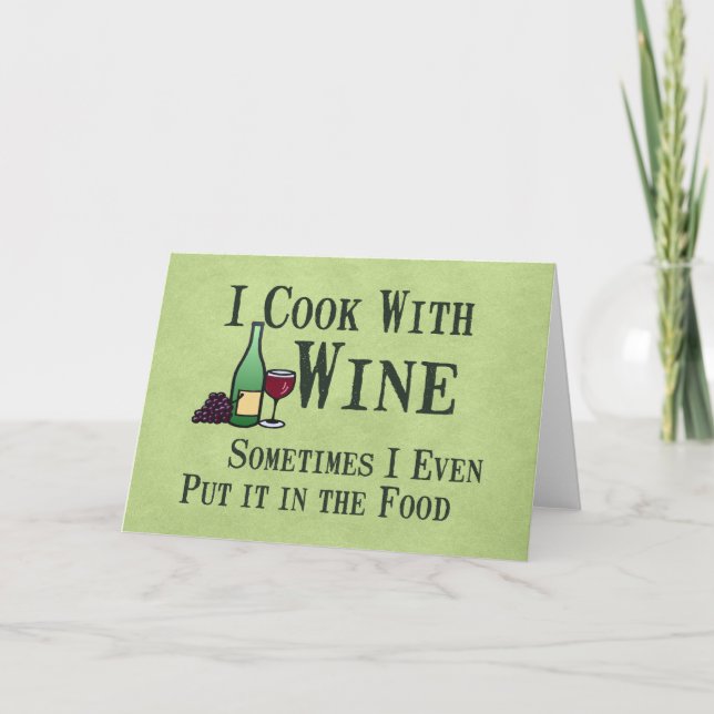 Kochen mit Wein Karte (Vorderseite)