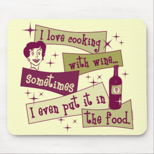 Kochen mit Wein Mousepad