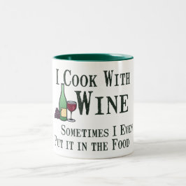 Kochen mit Wein Zweifarbige Tasse