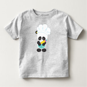 Kochen Panda, Backpanda, Schürze, Rolling Button Kleinkind T-shirt