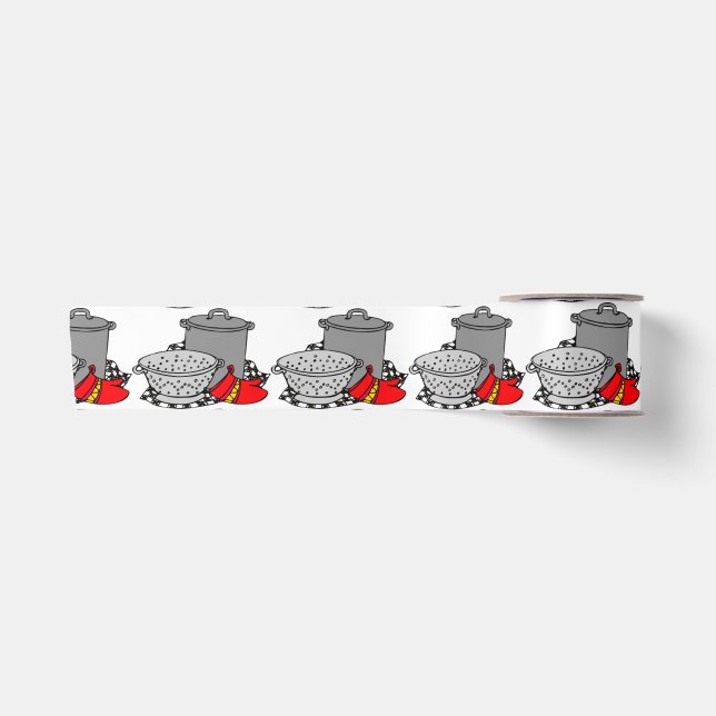 Kochen Pot und Strainer Ribbon Satinband (Vorderseite)