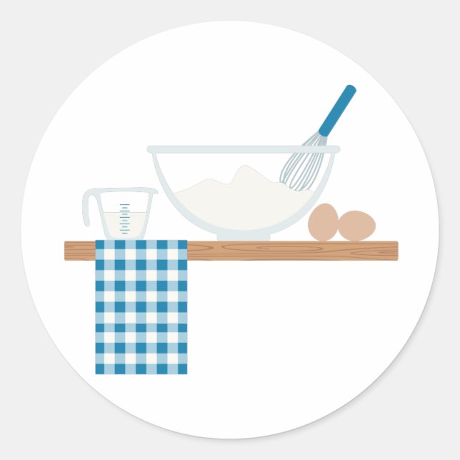 Kochen Runder Aufkleber (Vorderseite)