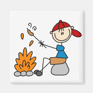 Kochen von Würstchen Campire Magneten Magnet