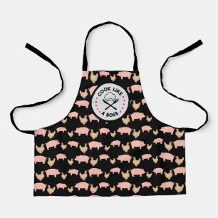 Kochen wie ein Boss Chicken Schweinefleisch Funny Schürze
