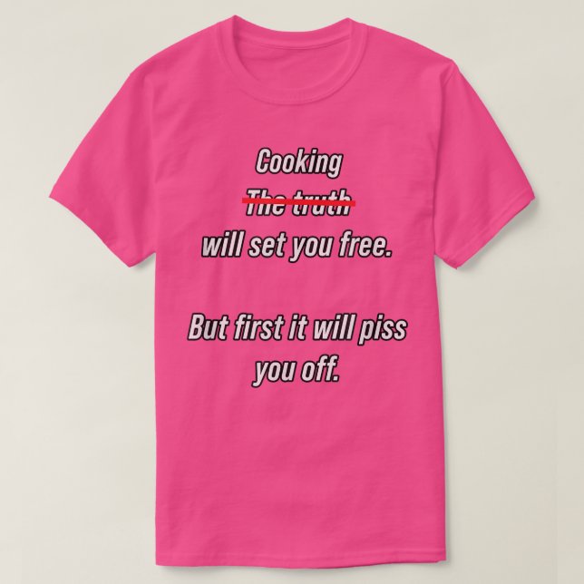 Kochen wird Sie Set kostenlos Küche Koch T-Shirt (Design vorne)