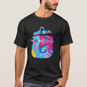 Kochend Kochen Chef Farbig Grafisch T-Shirt