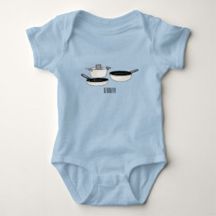 Kochgeschirr-Sets Cartoon-Illustration Baby Strampler