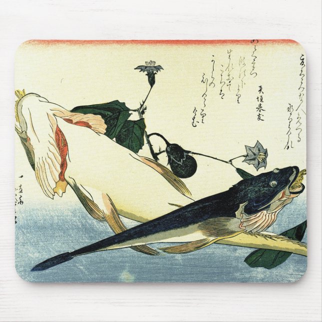 Kochi (Bartail Flathead) Hiroshige's Japanischer F Mousepad (Vorne)