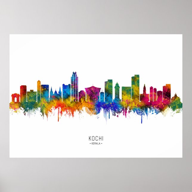 Kochi Kerala Skyline Poster (Vorne)