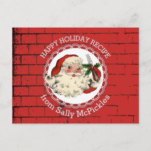 Kochkarte Santa Gabel Postkarte