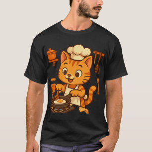 Kochkatze in der Küche - Niedlicher Koch Art T-Shirt