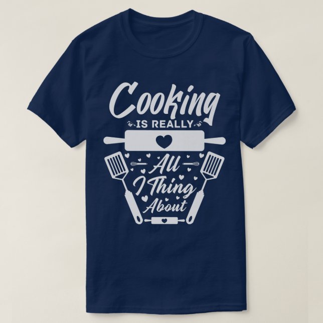 Kochkunst Kochküche Koch kochen Messer Essen T-Shirt (Design vorne)