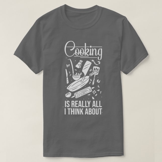 Kochkunst Kochküche Koch kochen Messer Essen T-Shirt (Design vorne)