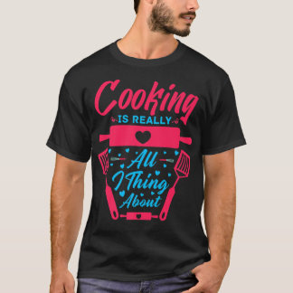 Kochkunst Kochküche Koch kochen Messer Essen T-Shirt